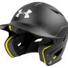 Under Armour Converge Solid Color Matte Youth Batting Helmet -Ball Sports Comprehensive Shop 1016 uabh2110m black mainProductImage FullSize