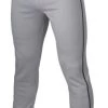 Easton Adult Rival + Piped Baseball Pants -Ball Sports Comprehensive Shop 122 8071pa greynavy l mainProductImage MediumLarge