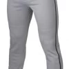 Easton Youth Rival + Piped Baseball Pants -Ball Sports Comprehensive Shop 122 8071py greyblack l mainProductImage MediumLarge