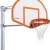 Porter 4' Vertical Post Playground Basketball Hoop With Fan Striped Aluminum Backboard