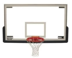 Spalding SuperGlass Collegiate Basketball Backboard, Rim, & Padding Package