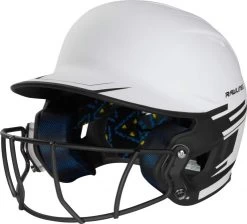 Rawlings Mach Ice Senior Softball Batting Helmet With Face Mask