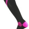 Twin City Breast Cancer Awareness Over-Calf Socks -Ball Sports Comprehensive Shop 411 lbc03 blackhotpink s mainProductImage FullSize