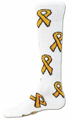 Red Lion Gold Ribbon Knee High Socks
