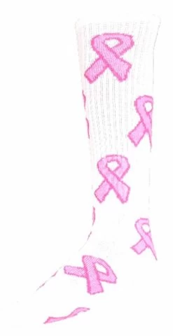 Red Lion Pink Ribbon Breast Cancer Awareness Tube Socks