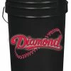 Diamond Sports 6 Gallon Ball Bucket With Lid -Ball Sports Comprehensive Shop 794 bkt black mainProductImage FullSize