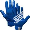 Battle Sports Double Threat Youth Receiver Gloves -Ball Sports Comprehensive Shop 897 doublethreat youth blue l mainProductImage FullSize