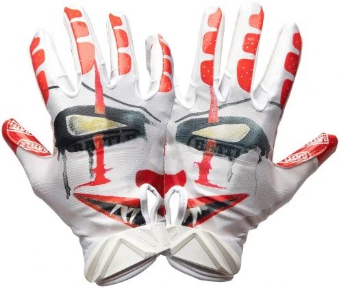 Battle Sports Clown Cloaked Adult Football Receiver Gloves 4 Battle Sports Clown Cloaked Adult Football Receiver Gloves - Image 2