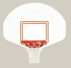 Bison 39" X 54" Rust Free Polyethylene Fan-Shaped Backboard