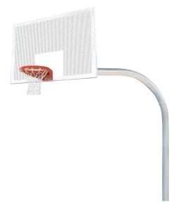 Bison 5 9/16" X 8' Mega Duty 42" X 72" Perforated Steel Playground Basketball Hoop