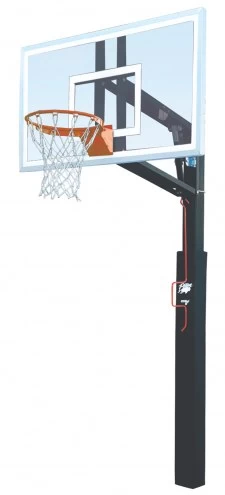 Bison ZipCrank Outdoor Basketball System With 36" X 60" Polycarbonate Backboard