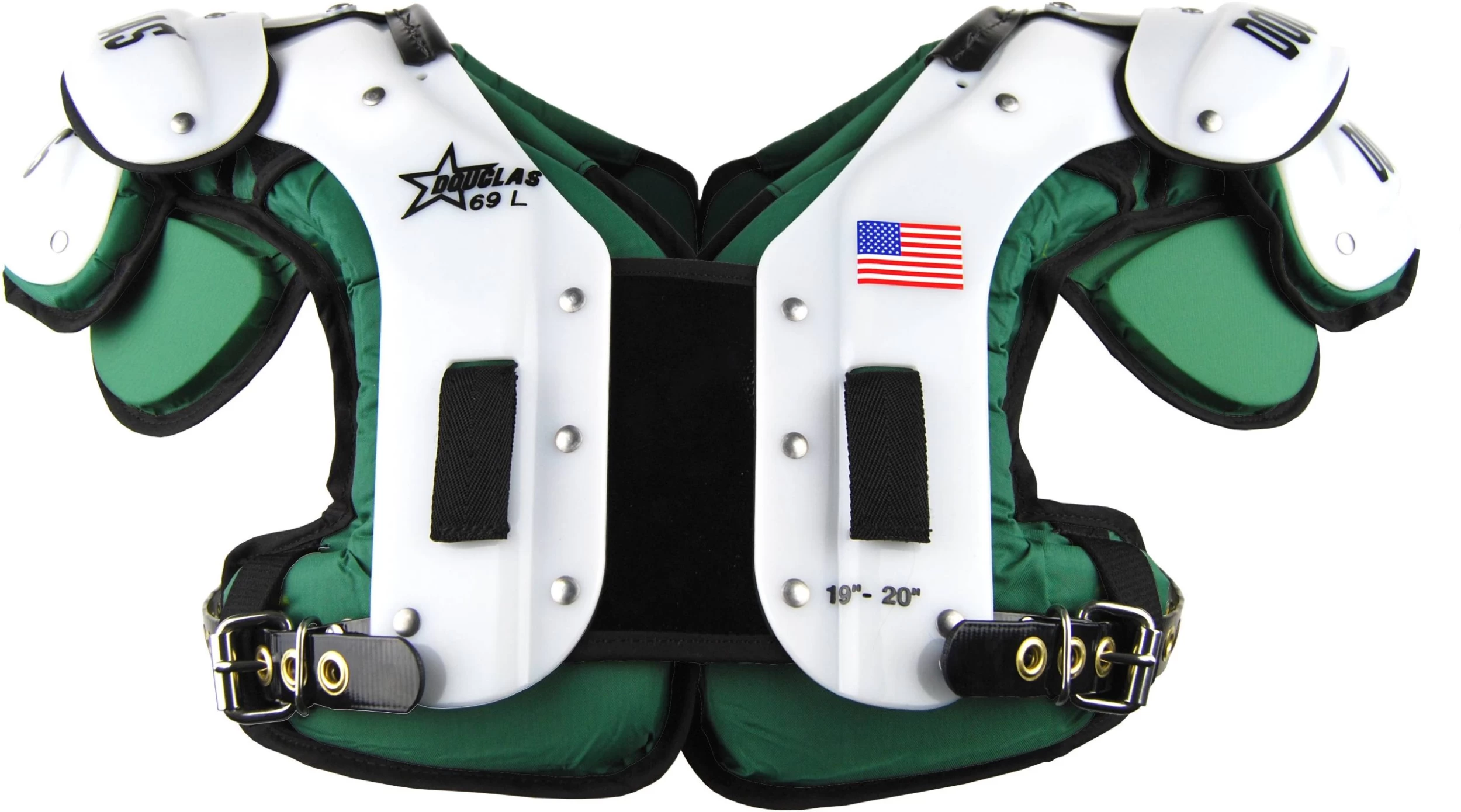 Douglas CP69 Custom Color Adult Football Shoulder Pads - RB / DB / TE / LB / OL / DL