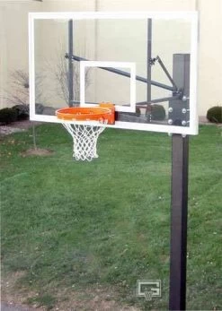 Gared Endurance Fixed Height Basketball Hoop With 72" Glass Backboard