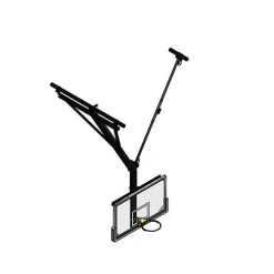 Gared Side Fold / Side Braced Bent Post Ceiling Suspended Basketball Backstop