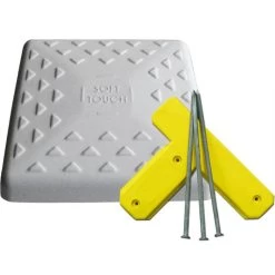 Soft Touch 15" Original Spike Down Baseball Base With Mounting Tee And Spikes