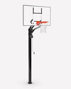 Spalding 60" Glass In-Ground Adjustable Basketball Hoop
